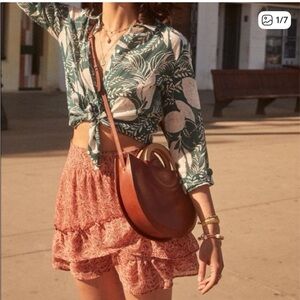 Sezane Carolina skirt red paisley EU40/US8